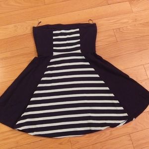 Express Strapless Striped Dress Size Small